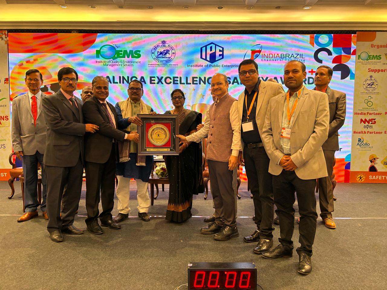 Kalinga Safety Award (Gold) at the National Safety Conclave, Bhubaneswar.